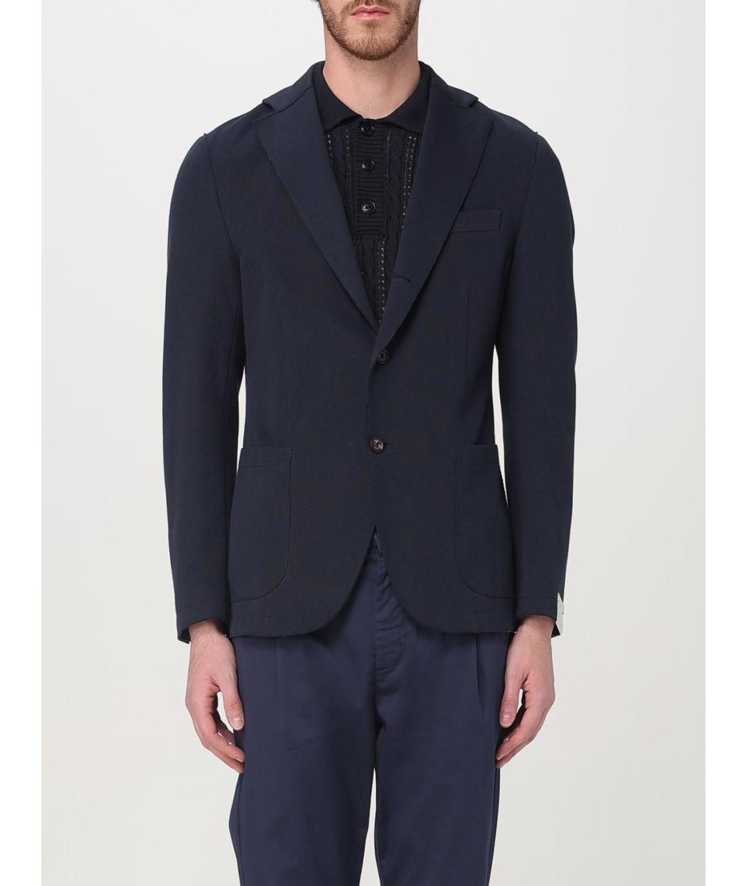 ELEVENTY Синий хлопковый пиджак, фото 6