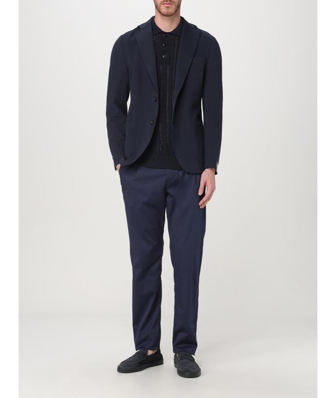 ELEVENTY Синий хлопковый пиджак, фото 2