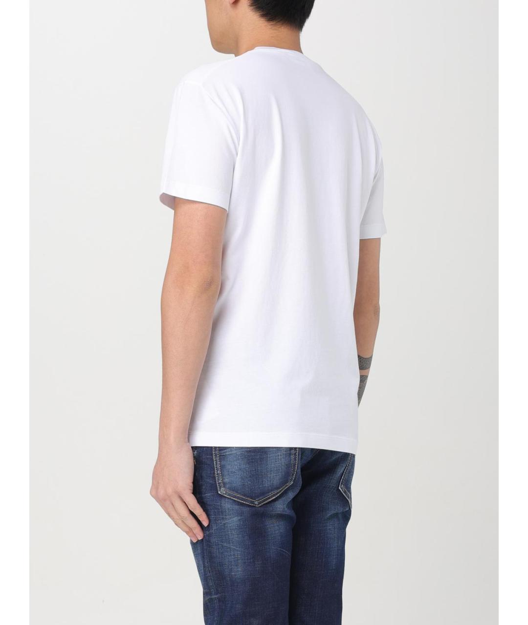 DSQUARED2 Белая хлопковая футболка, фото 4