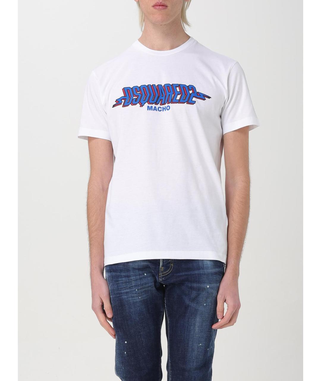 DSQUARED2 Белая хлопковая футболка, фото 2