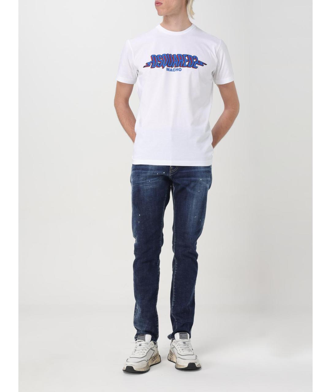 DSQUARED2 Белая хлопковая футболка, фото 3