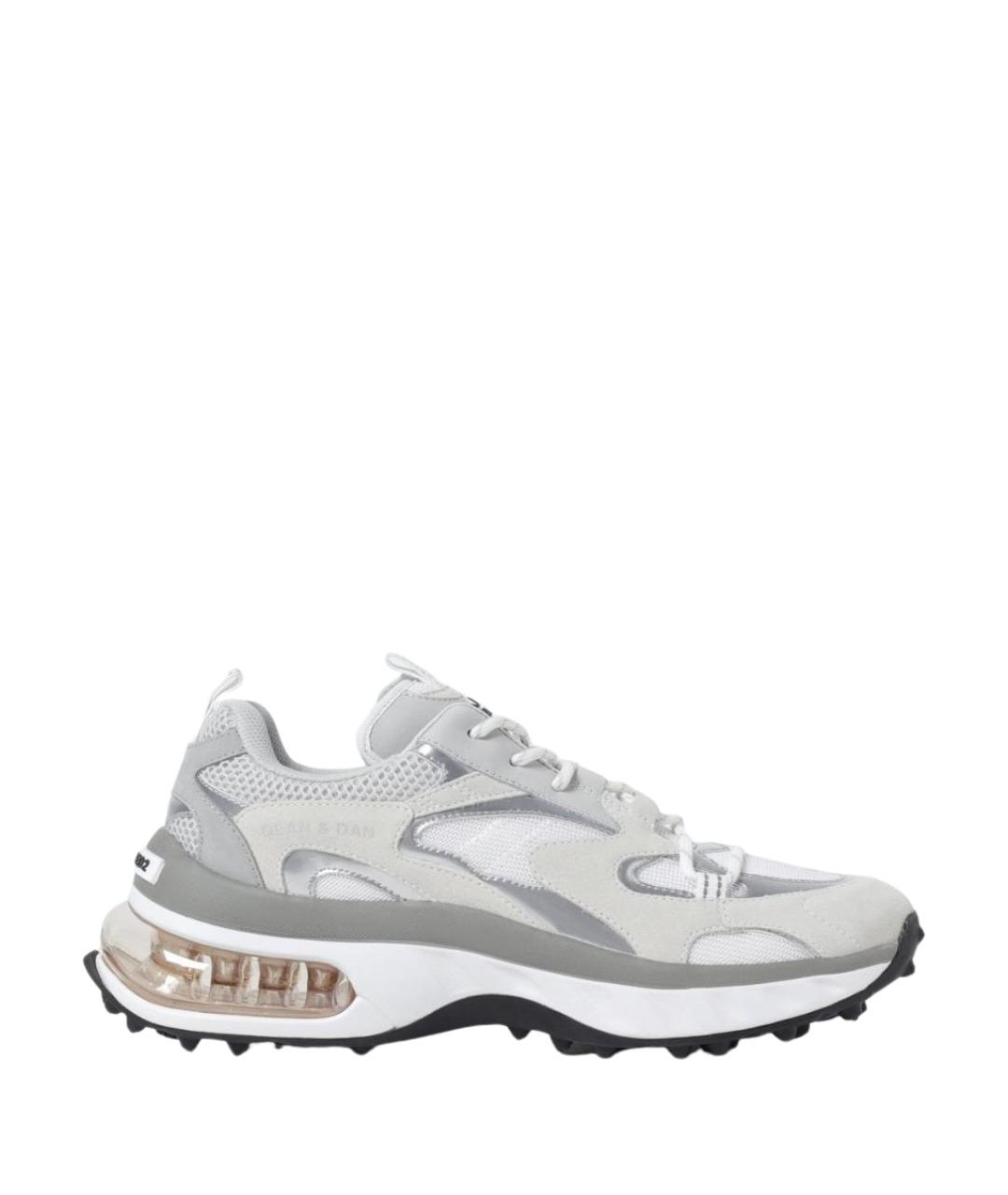 DSQUARED2 Серые текстильные низкие кроссовки / кеды, фото 1