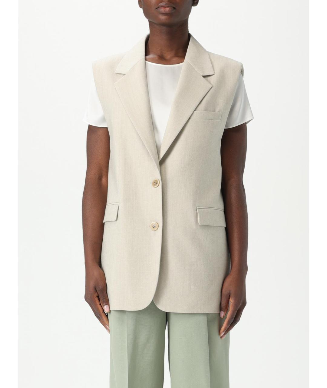 GOLDEN GOOSE DELUXE BRAND Бежевый хлопковый жакет/пиджак, фото 5