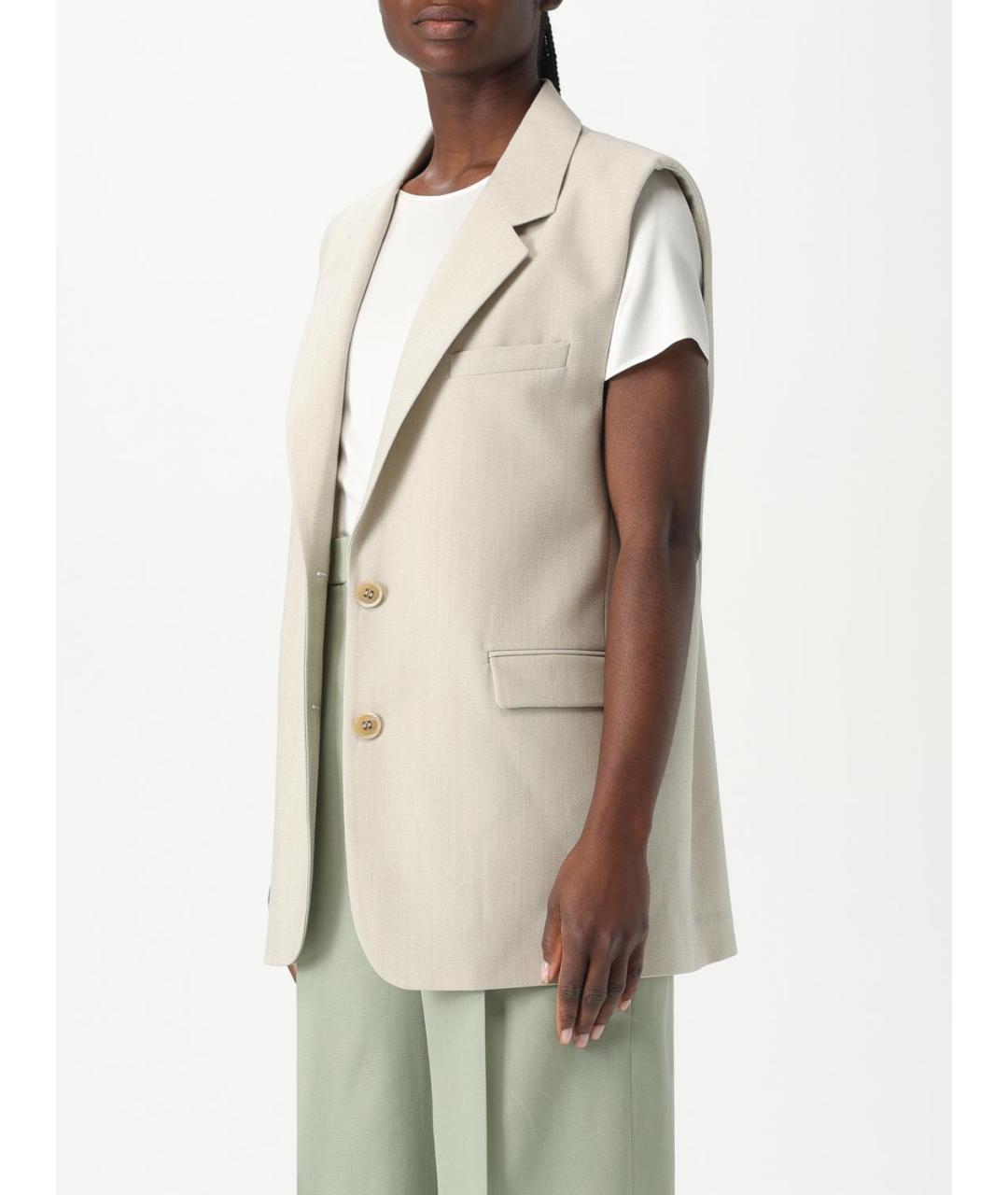 GOLDEN GOOSE DELUXE BRAND Бежевый хлопковый жакет/пиджак, фото 3