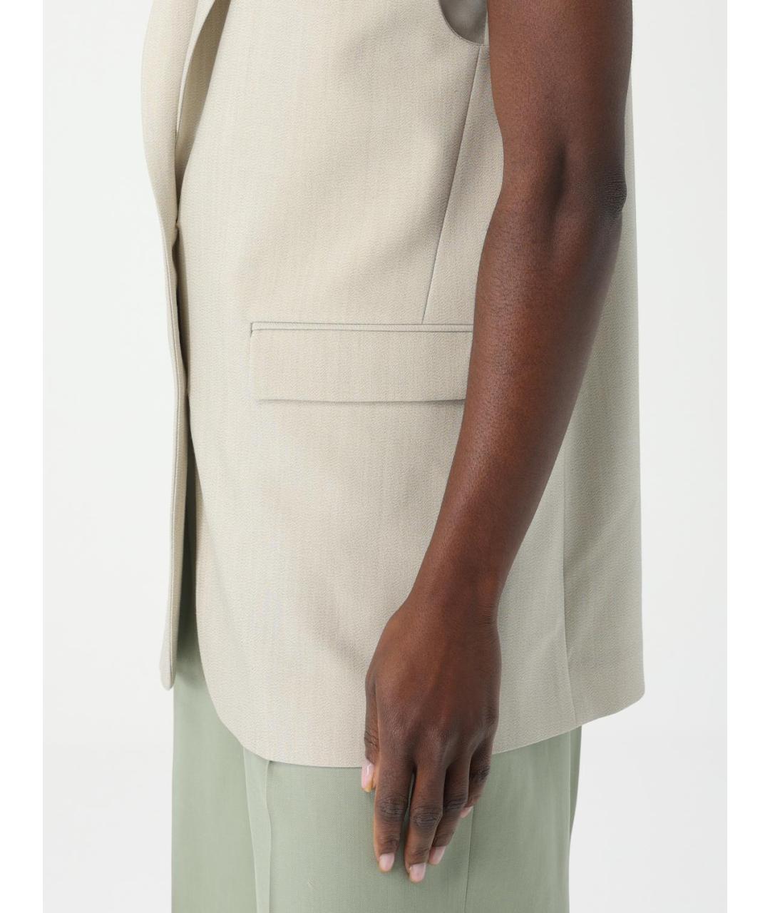 GOLDEN GOOSE DELUXE BRAND Бежевый хлопковый жакет/пиджак, фото 4