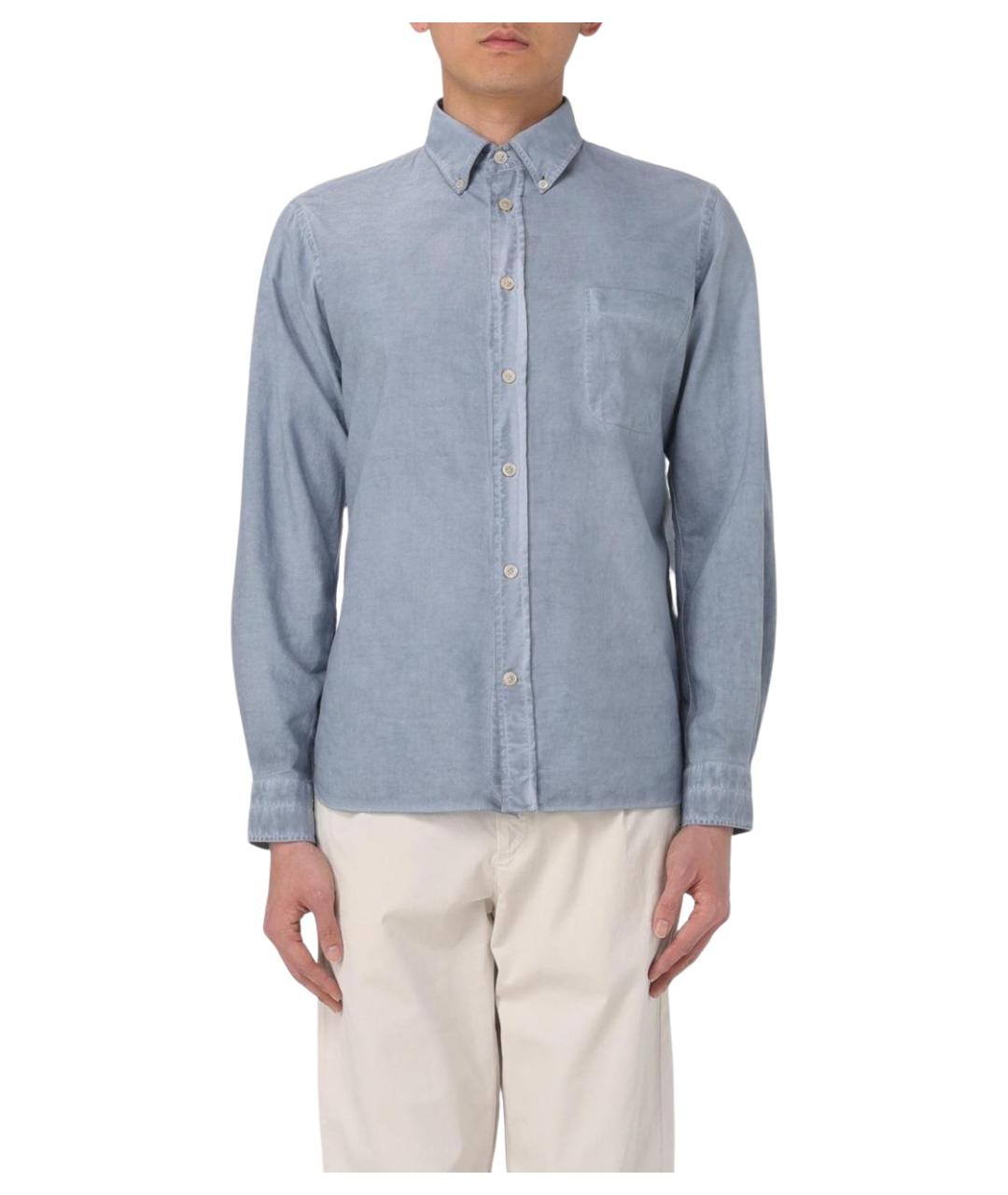ELEVENTY Голубая хлопковая кэжуал рубашка, фото 1