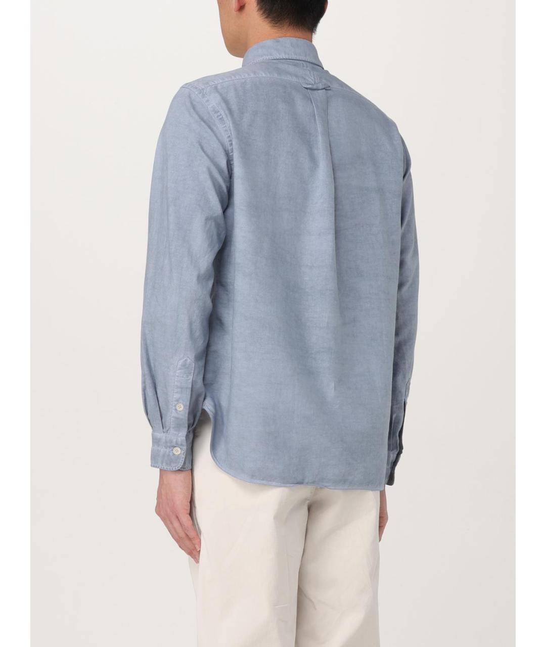 ELEVENTY Голубая хлопковая кэжуал рубашка, фото 3