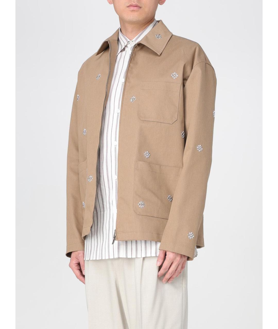 GOLDEN GOOSE DELUXE BRAND Бежевая хлопковая куртка, фото 4