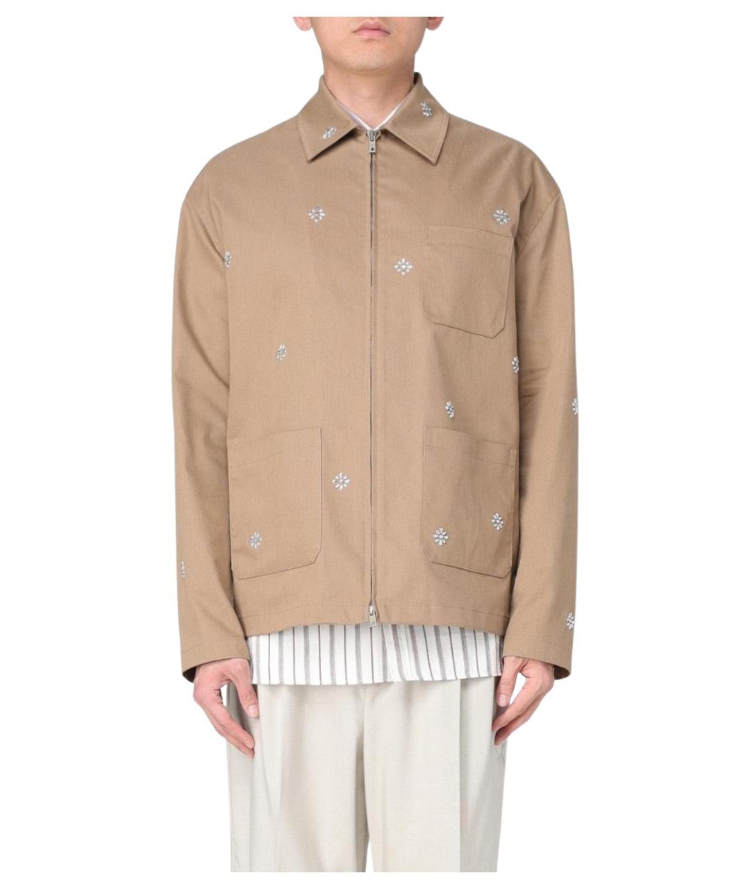 GOLDEN GOOSE DELUXE BRAND Бежевая хлопковая куртка, фото 1