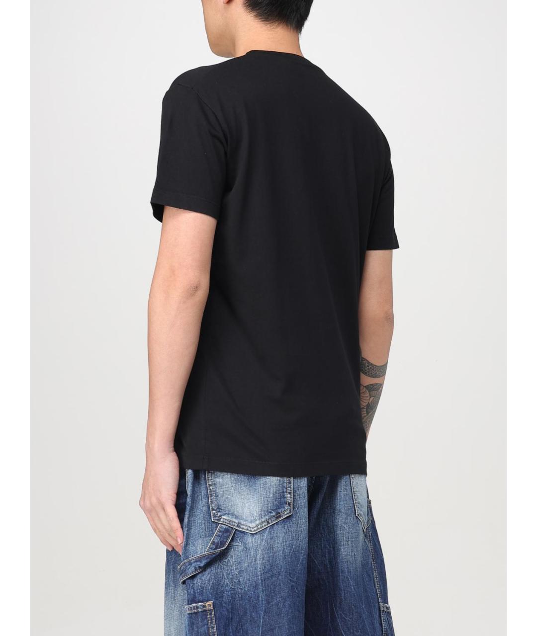 DSQUARED2 Черная хлопковая футболка, фото 4