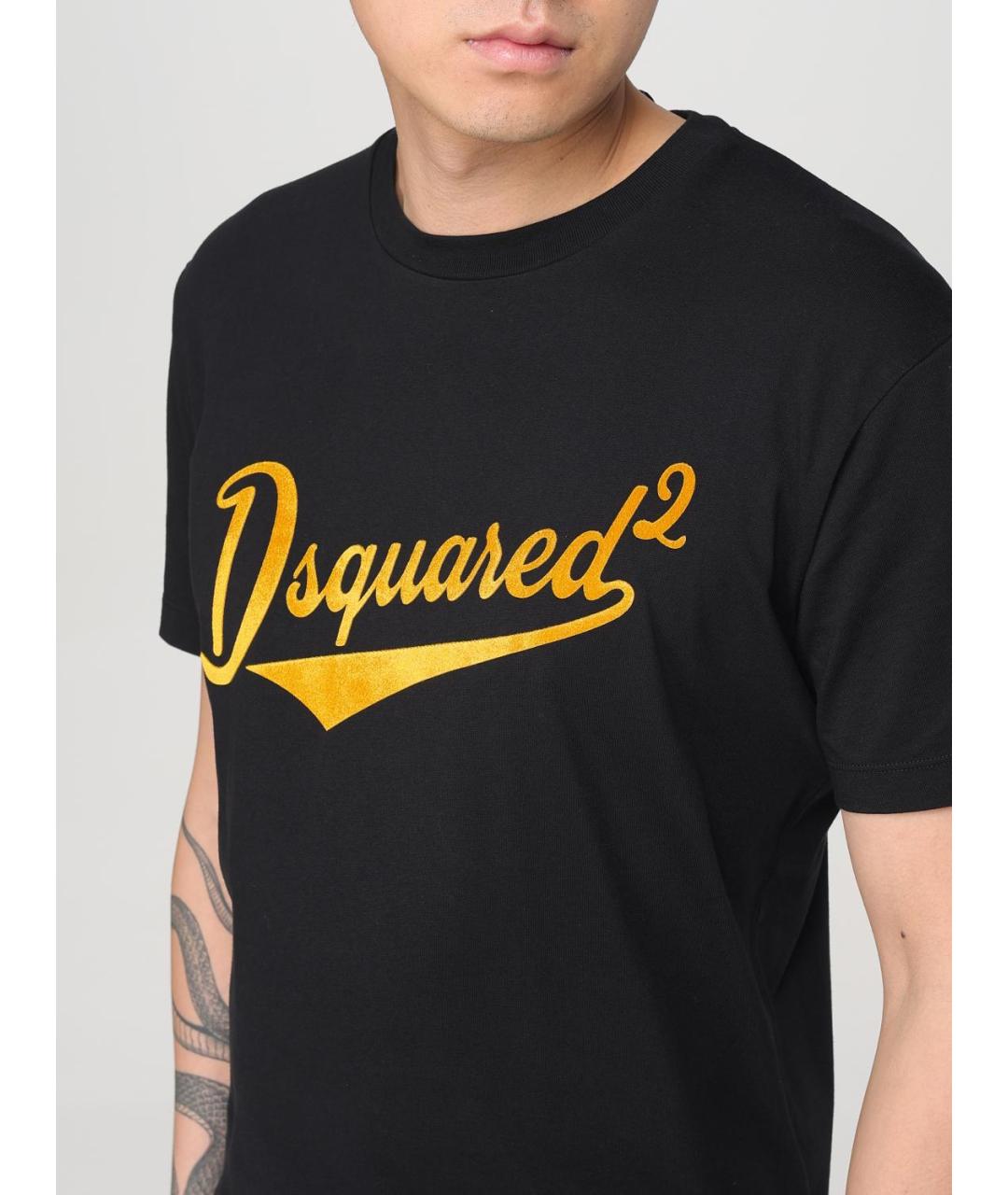 DSQUARED2 Черная хлопковая футболка, фото 5