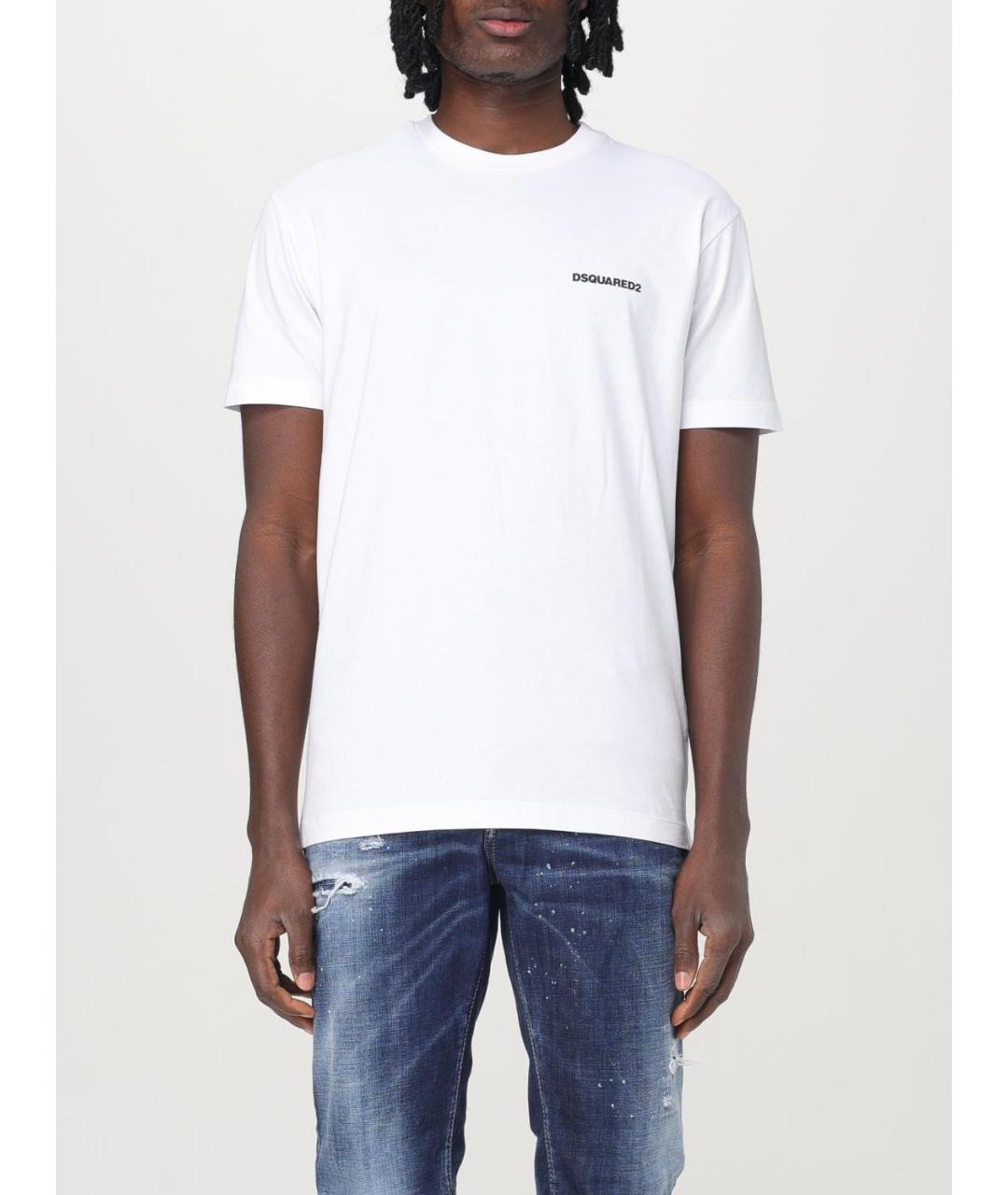 DSQUARED2 Белая хлопковая футболка, фото 5
