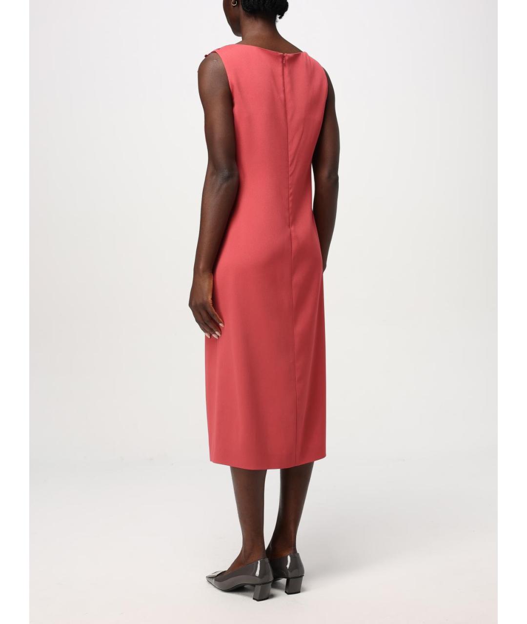 ALBERTA FERRETTI Красное ацетатное повседневное платье, фото 2