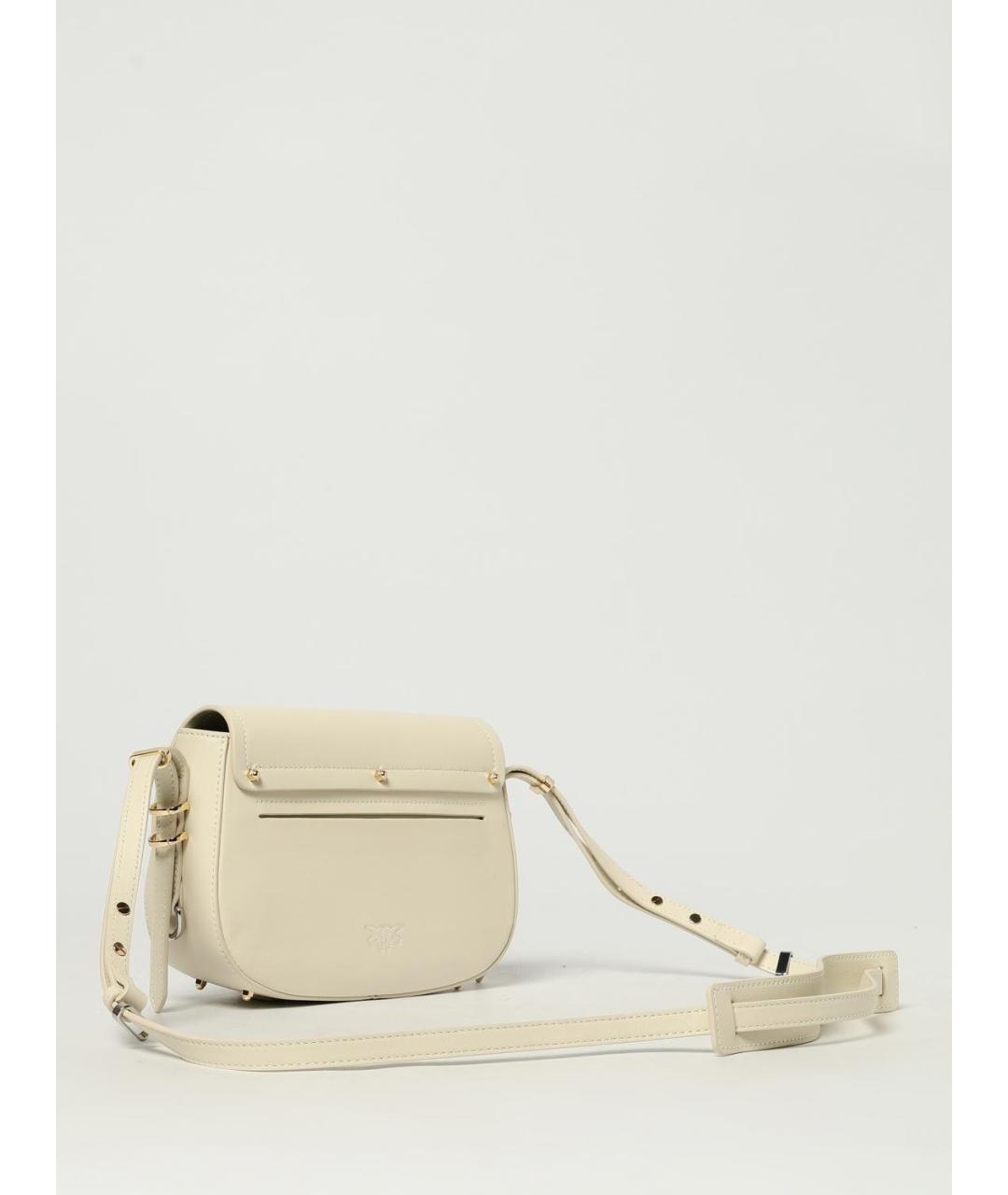 PINKO Бежевая кожаная сумка через плечо, фото 2