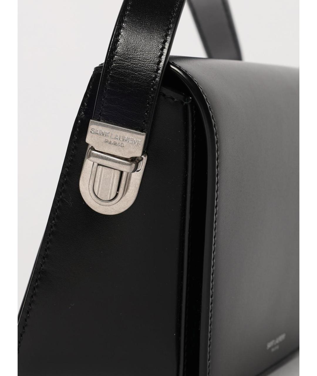 SAINT LAURENT Черная кожаная сумка на плечо, фото 4