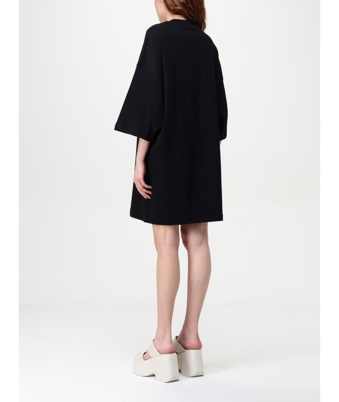 MOSCHINO Черное хлопковое повседневное платье, фото 3