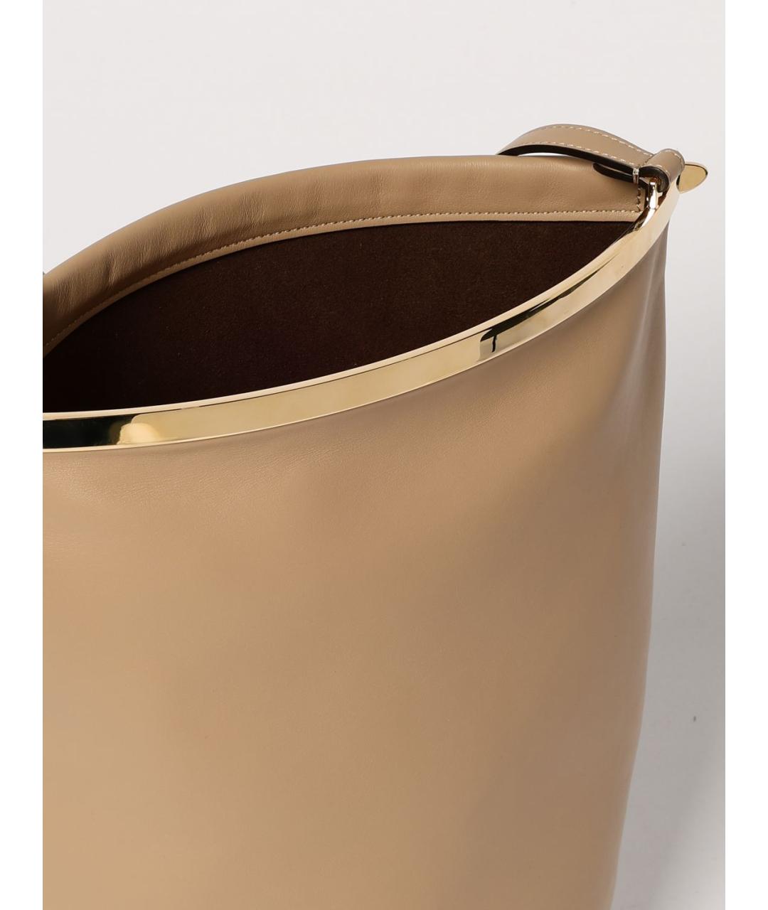 TOD'S Бежевая кожаная сумка через плечо, фото 5