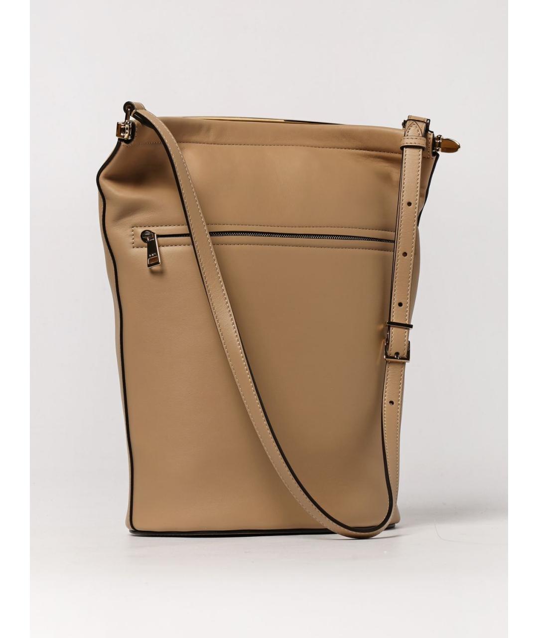 TOD'S Бежевая кожаная сумка через плечо, фото 3