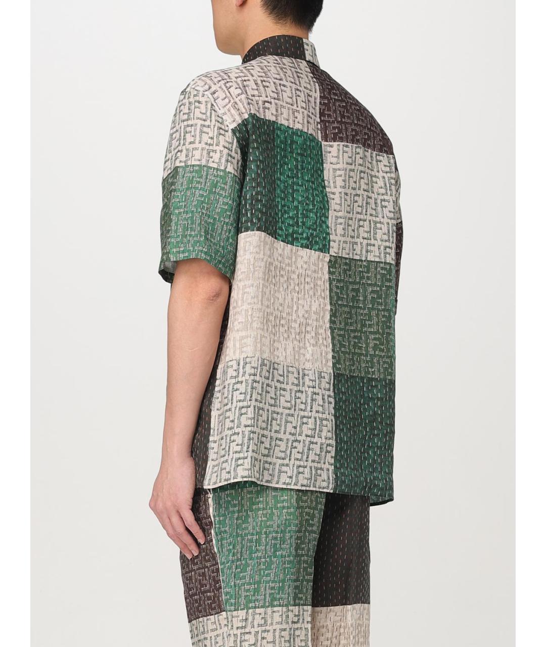 FENDI Мульти льняная кэжуал рубашка, фото 4