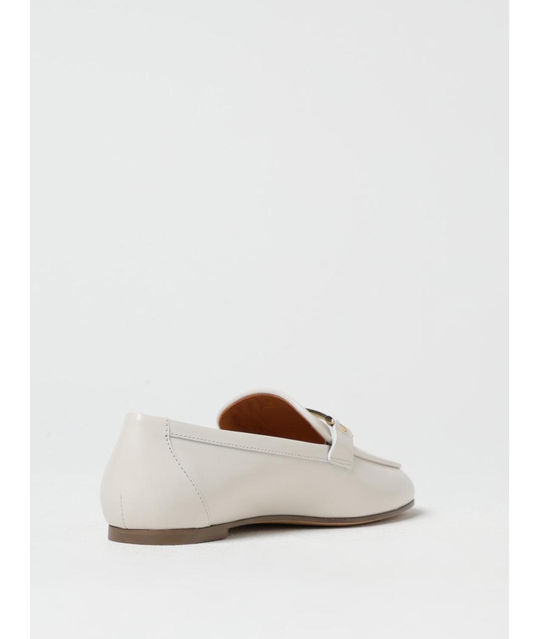 TOD'S Белые кожаные лоферы, фото 3