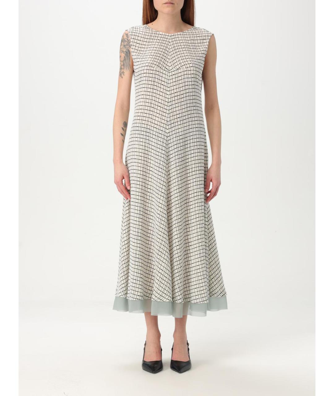 FENDI Белое шелковое повседневное платье, фото 2