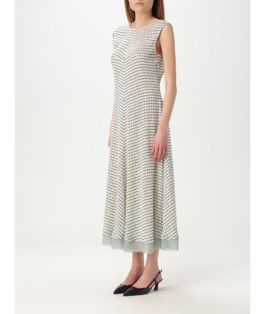 FENDI Белое шелковое повседневное платье, фото 4