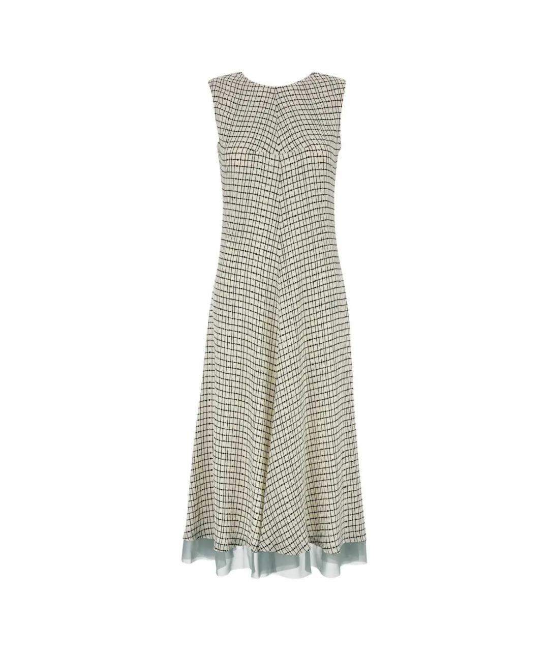 FENDI Белое шелковое повседневное платье, фото 1