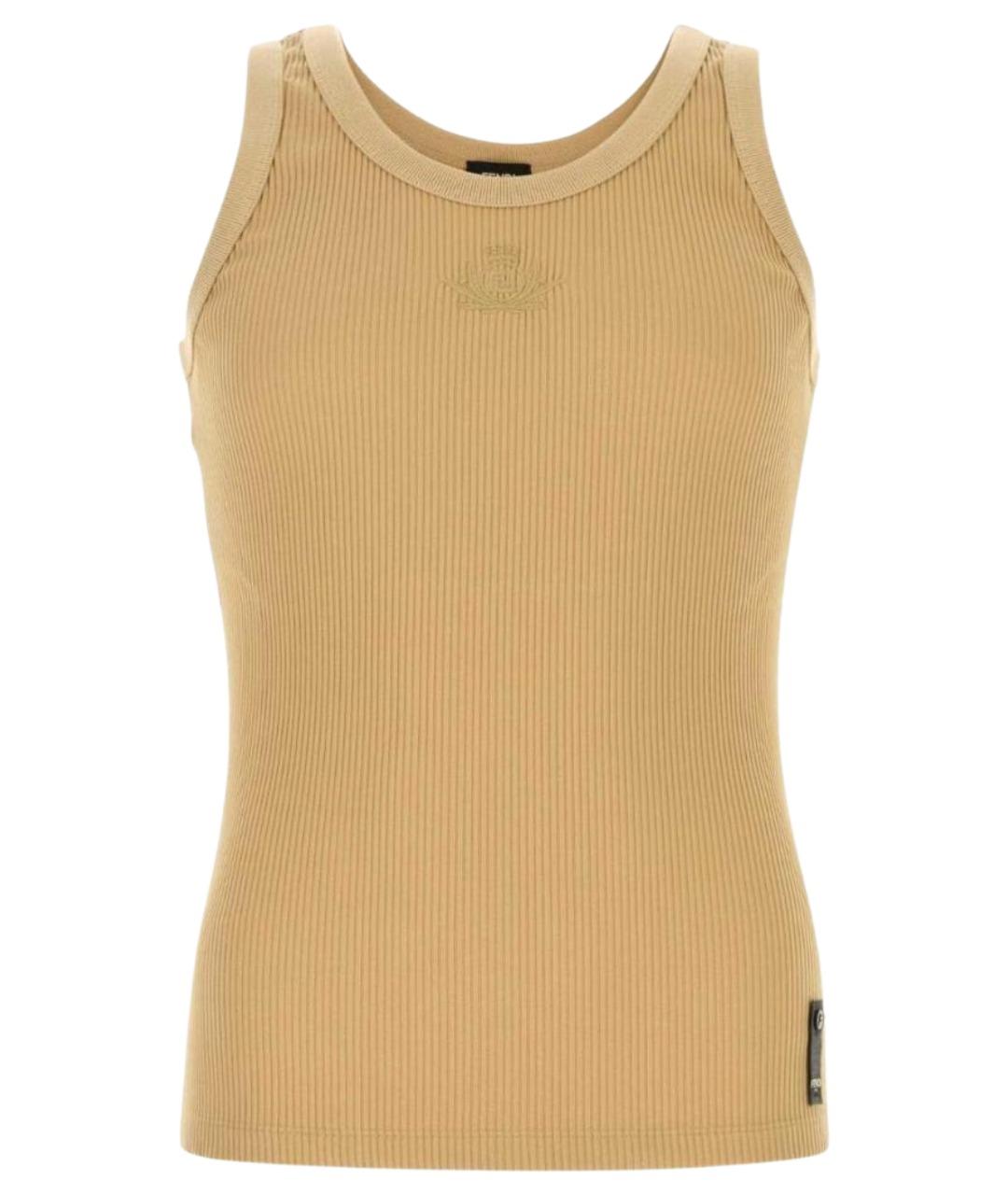 FENDI Бежевая майка, фото 1
