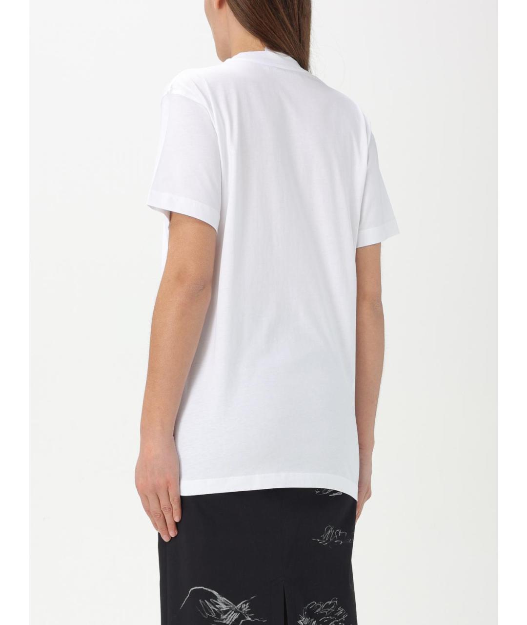 MOSCHINO Белая хлопковая футболка, фото 4