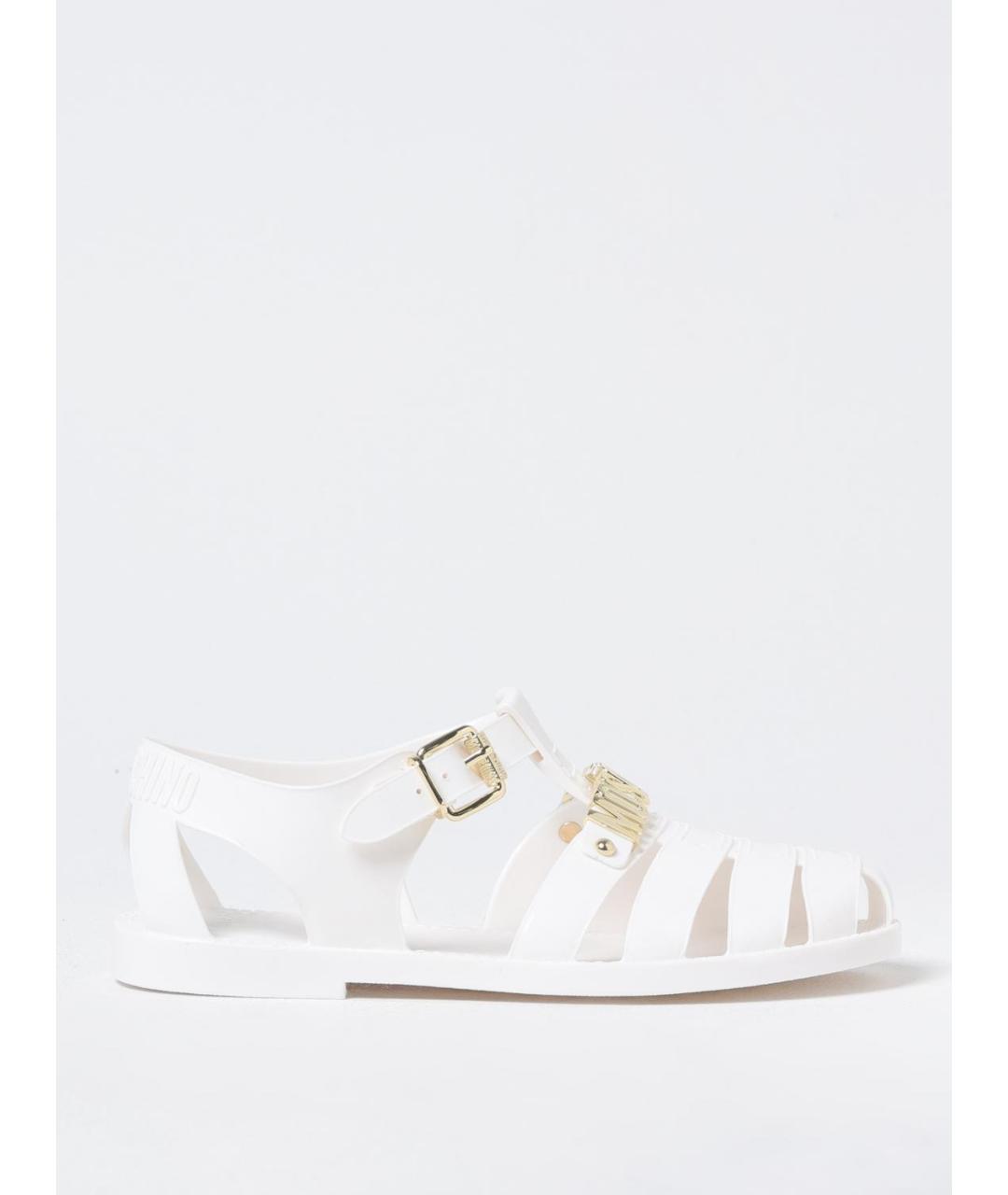 MOSCHINO Белые резиновые сандалии, фото 5