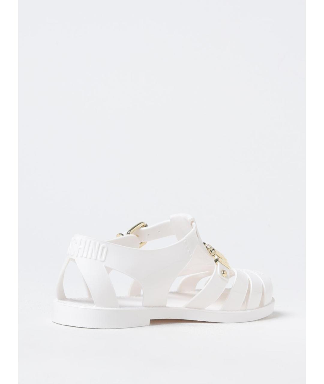 MOSCHINO Белые резиновые сандалии, фото 3