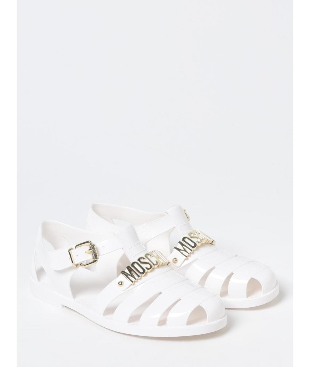 MOSCHINO Белые резиновые сандалии, фото 2
