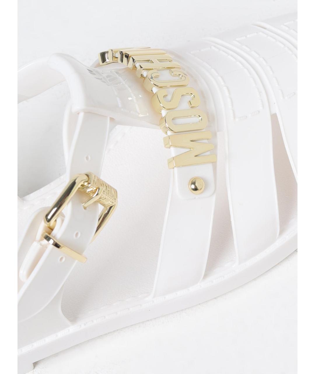 MOSCHINO Белые резиновые сандалии, фото 4
