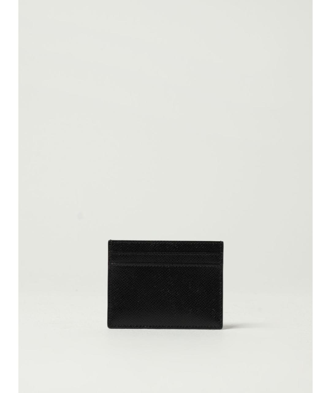 SAINT LAURENT Черный кожаный кардхолдер, фото 2