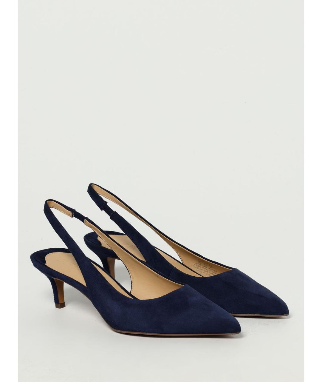 RALPH LAUREN Синие кожаные туфли, фото 2