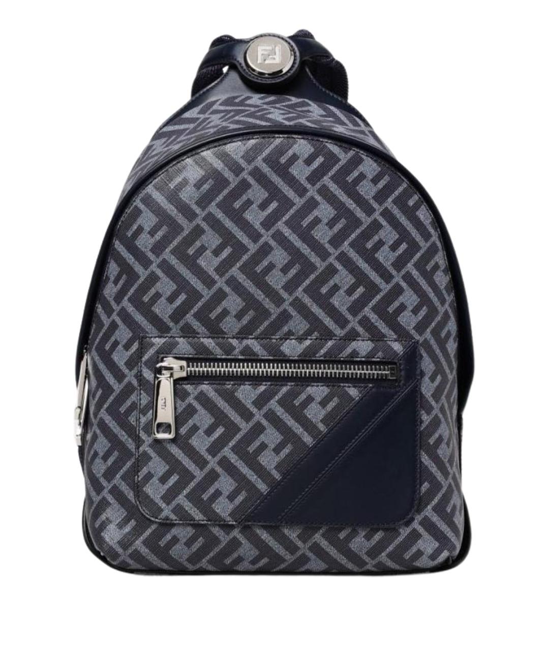 FENDI Синий деним рюкзак, фото 1