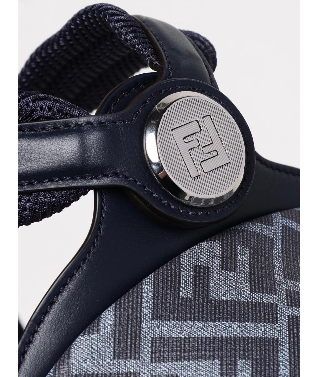 FENDI Синий деним рюкзак, фото 4