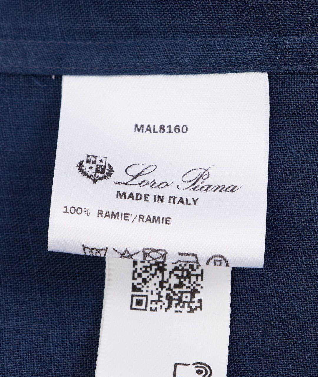 LORO PIANA Синяя льняная кэжуал рубашка, фото 4