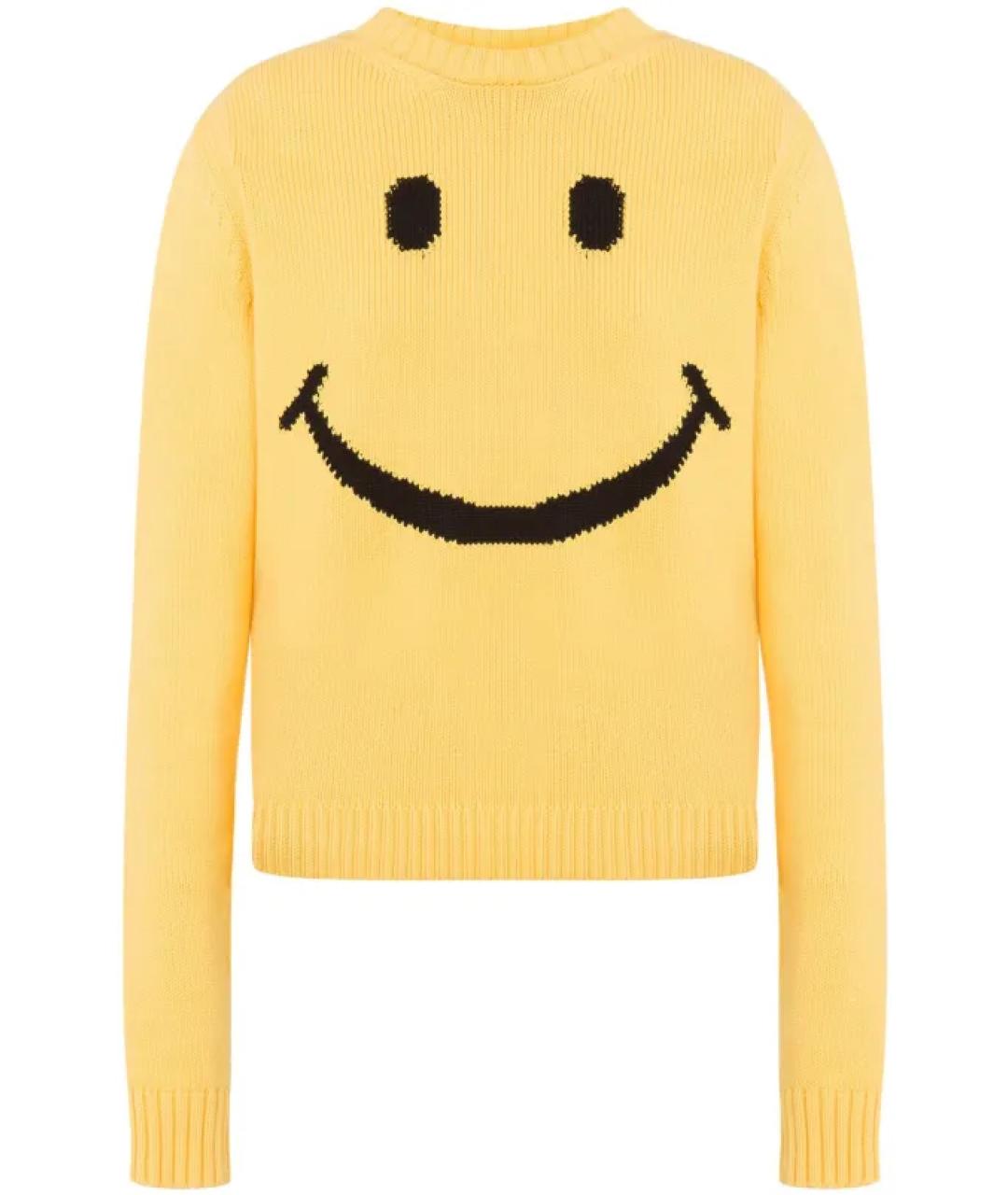 MOSCHINO Желтый хлопковый джемпер / свитер, фото 1