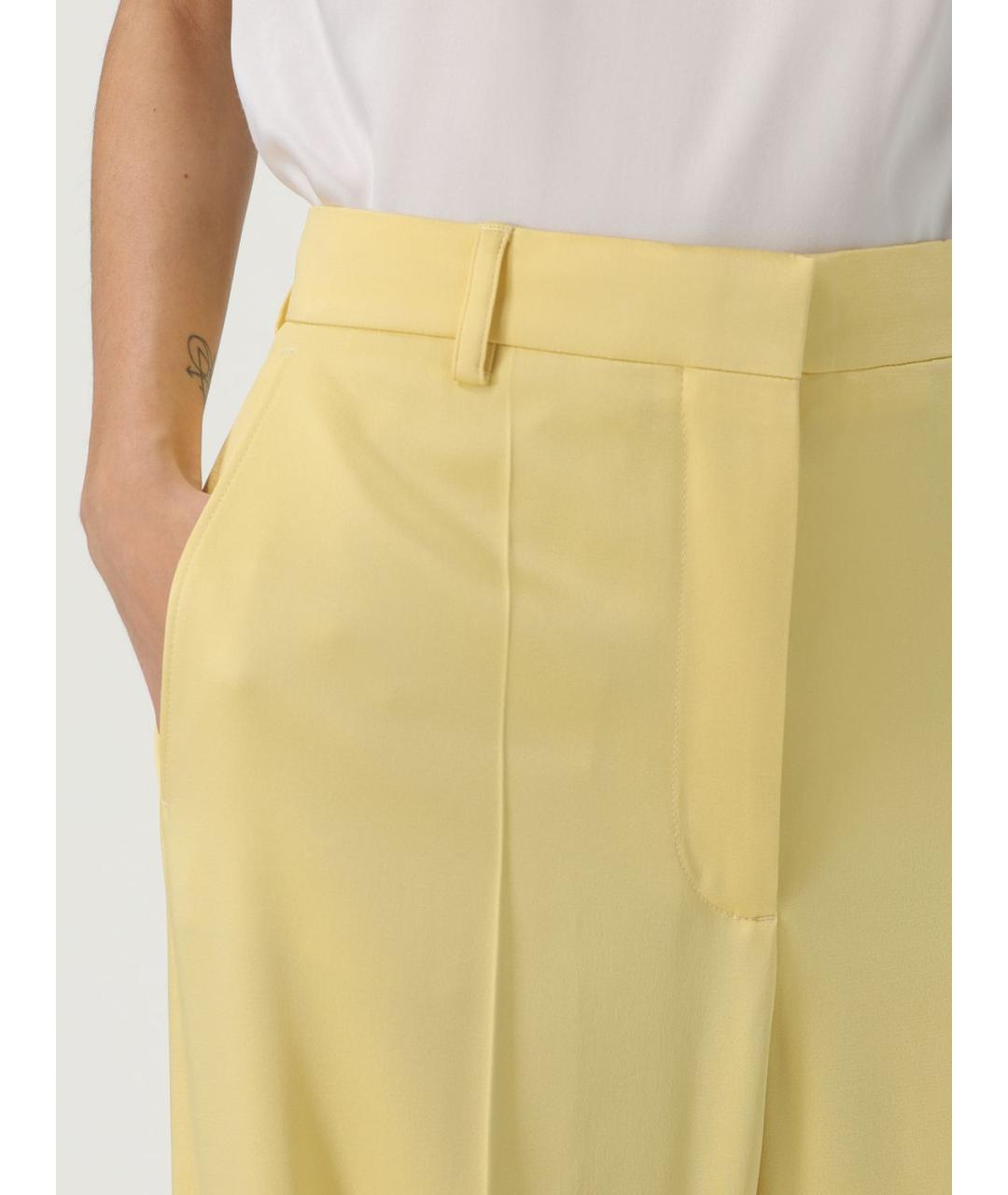 STELLA MCCARTNEY Желтые вискозные прямые брюки, фото 5