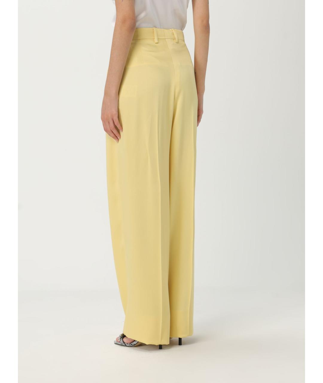 STELLA MCCARTNEY Желтые вискозные прямые брюки, фото 3