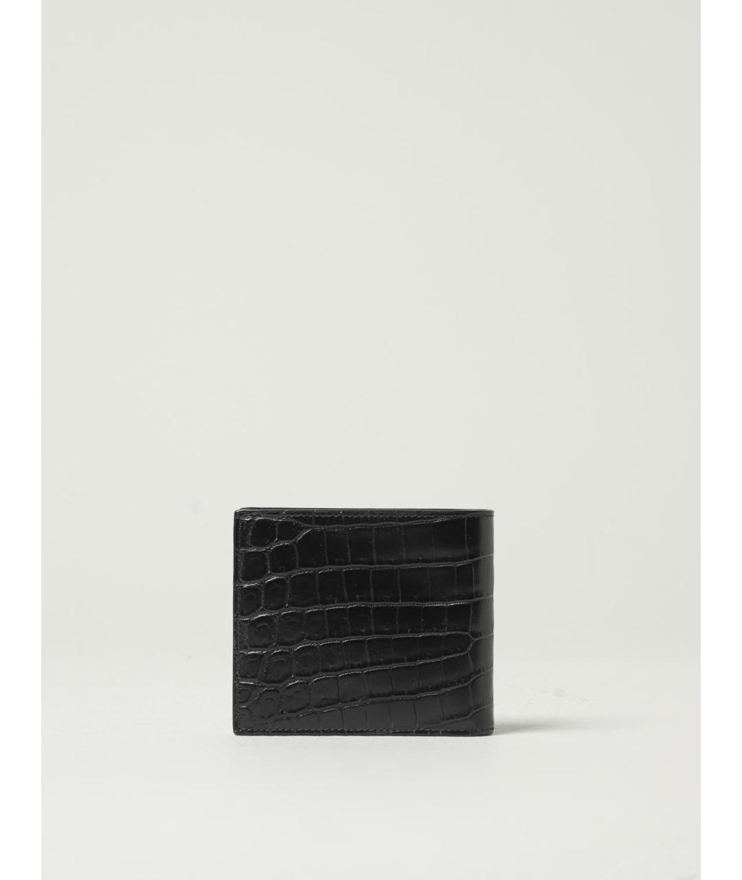 SAINT LAURENT Черный кожаный кошелек, фото 3