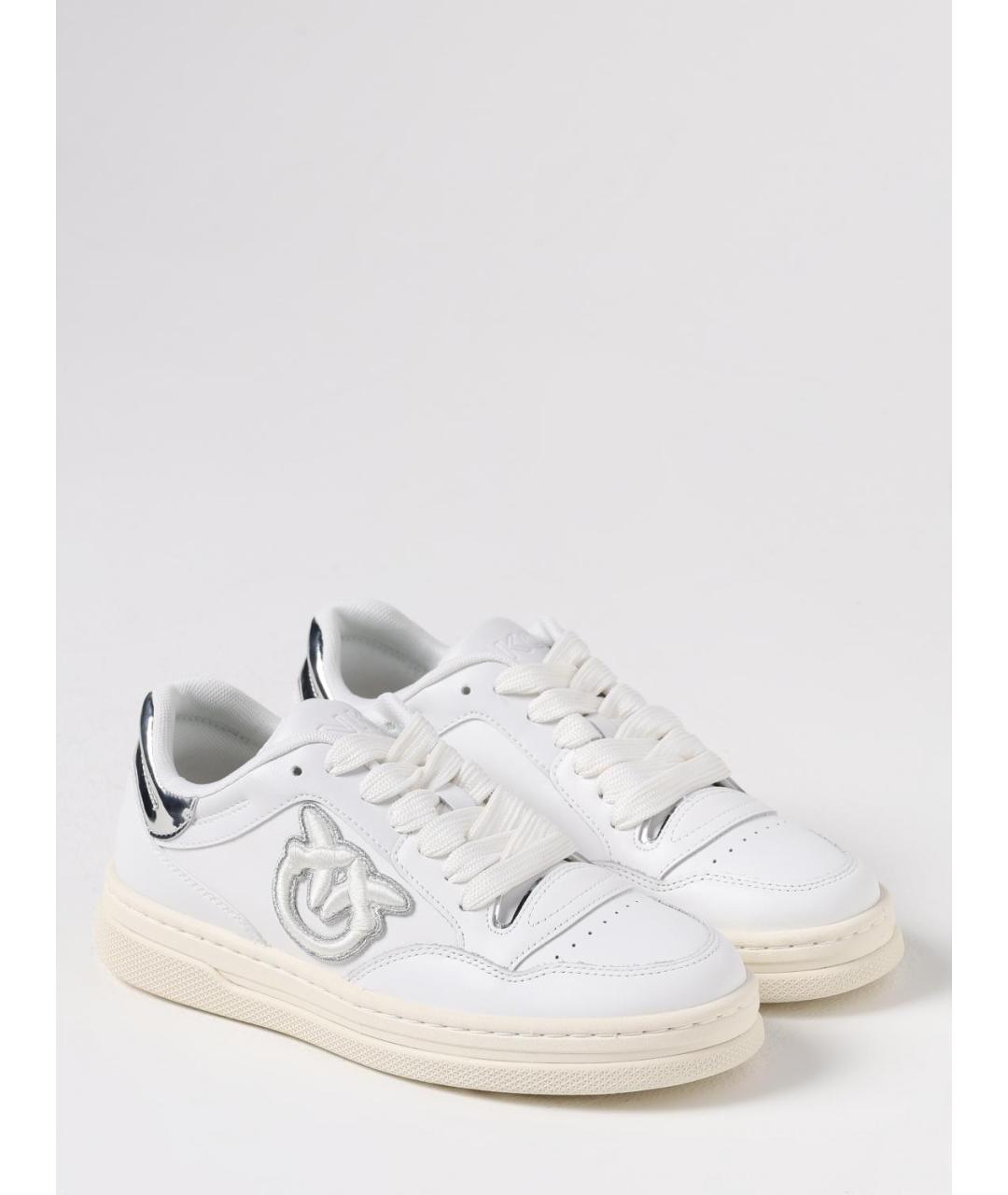 PINKO Белые кожаные кеды, фото 2