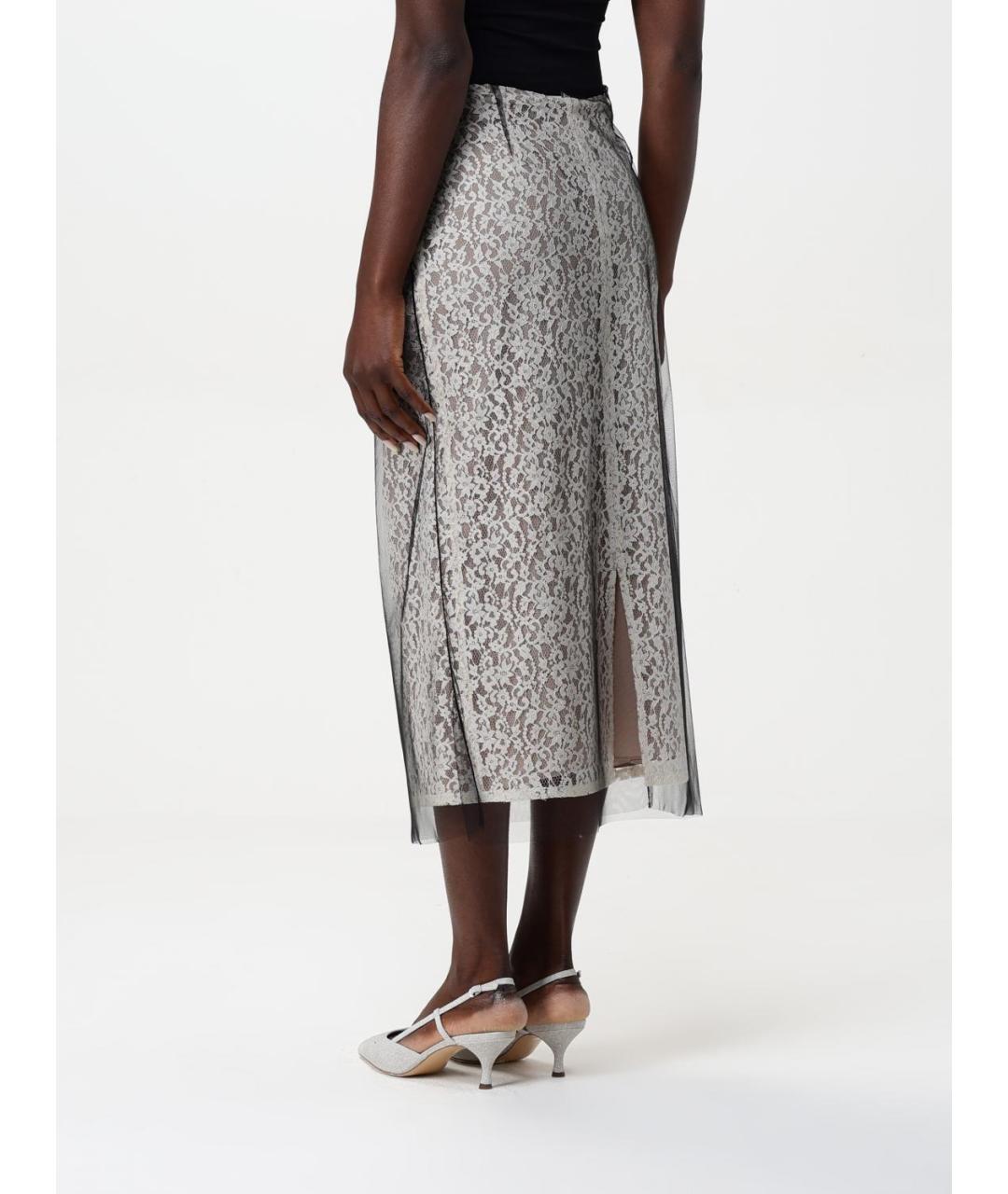 FENDI Белая полиамидовая юбка миди, фото 3