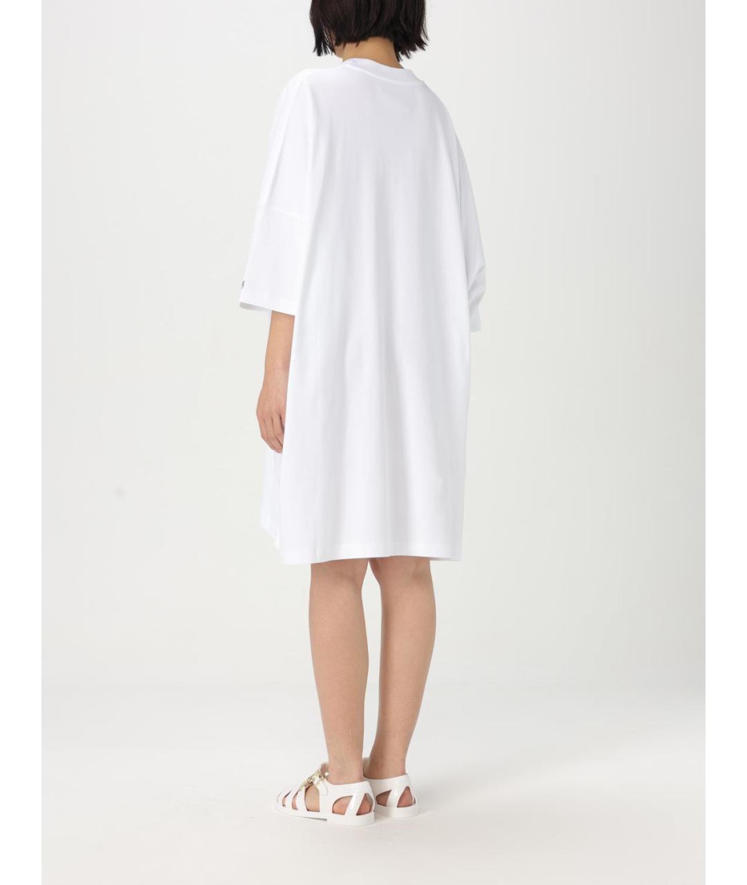 MOSCHINO Белое хлопковое повседневное платье, фото 3