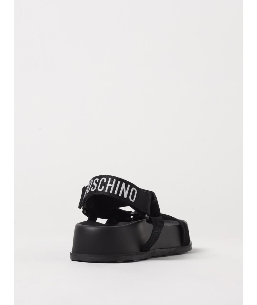 MOSCHINO Черные замшевые босоножки, фото 3