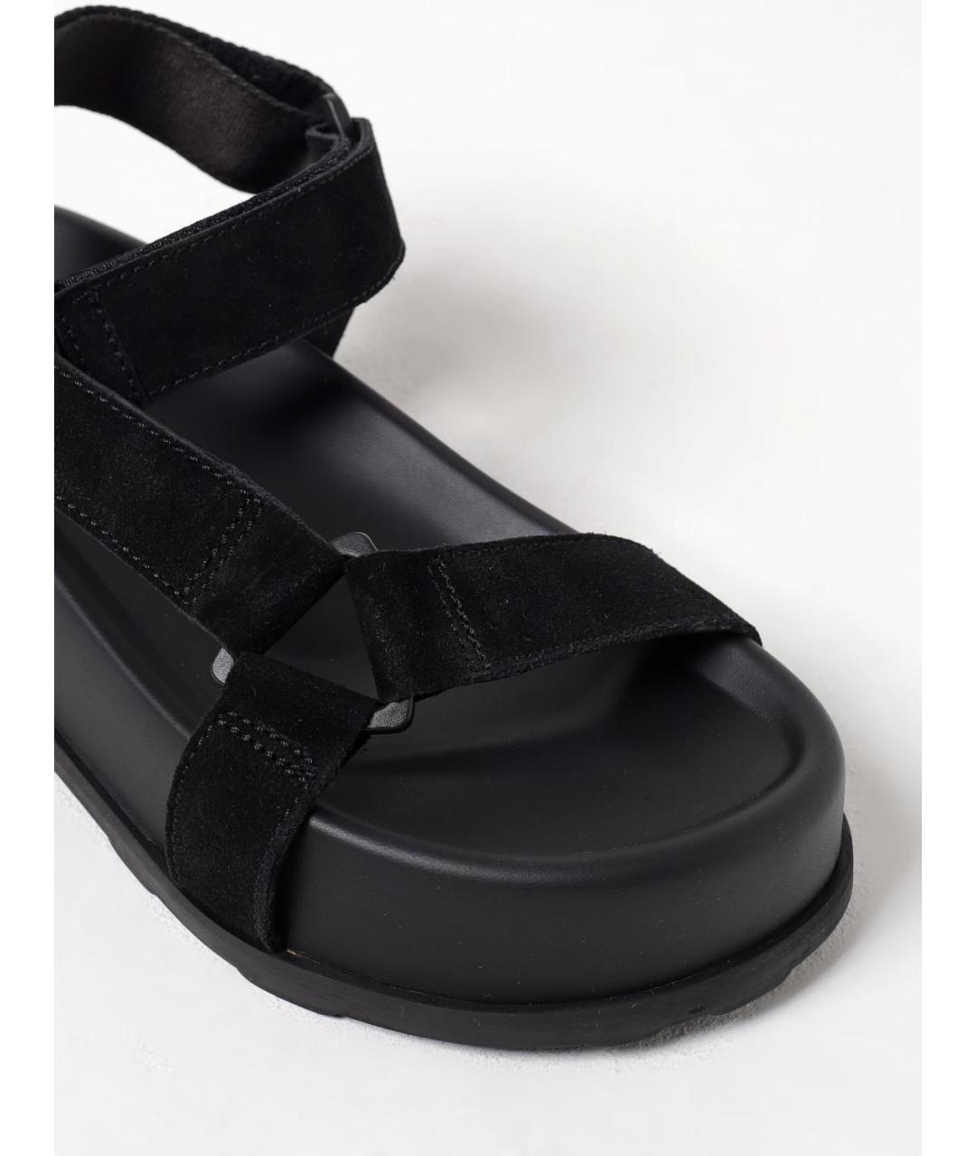 MOSCHINO Черные замшевые босоножки, фото 4