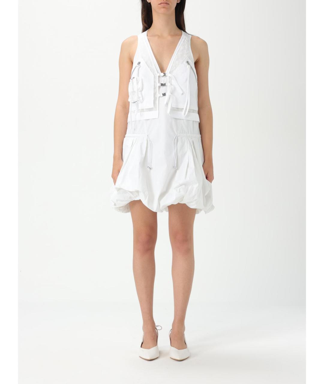 PINKO Белое полиэстеровое повседневное платье, фото 2