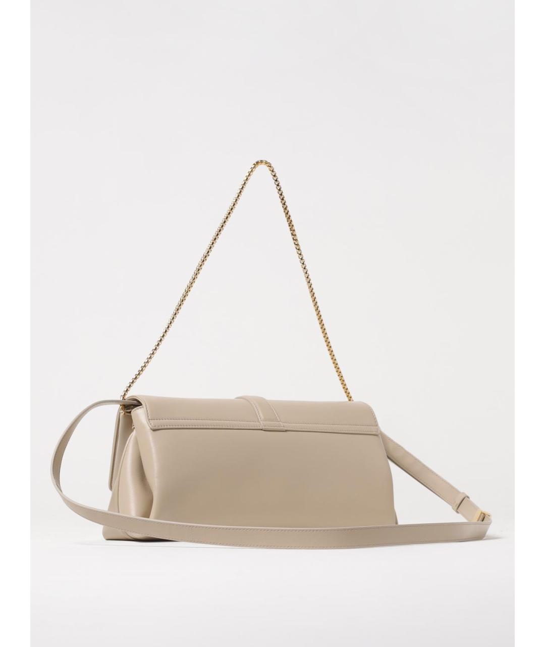 FERRAGAMO Бежевая кожаная сумка через плечо, фото 3