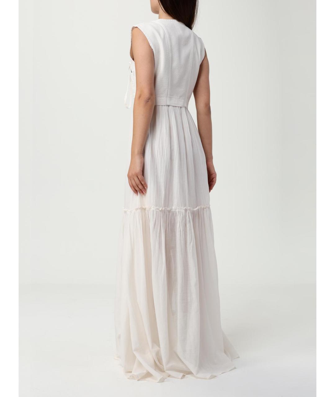 PINKO Белое хлопковое платье, фото 3